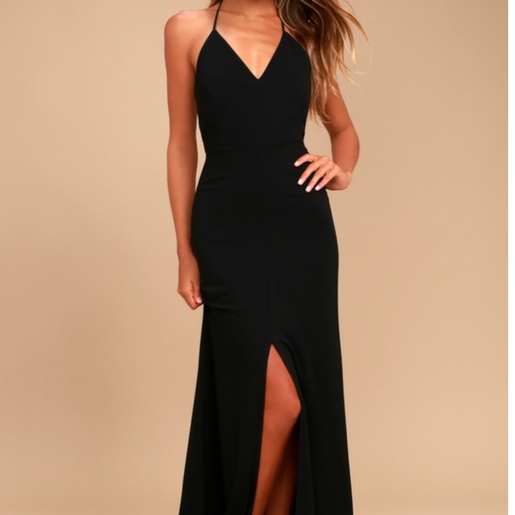 Lulus Dresses & Skirts - Lulu’s black backless lace maxi dress